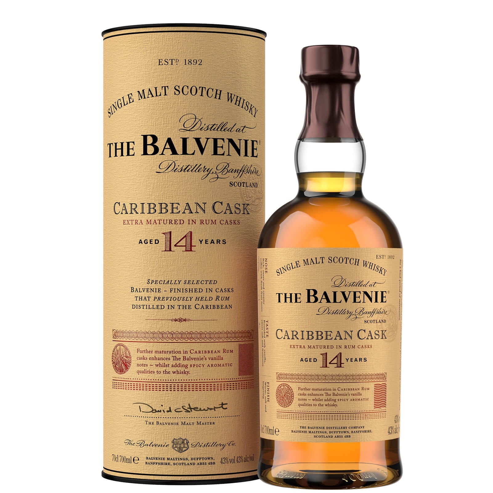 Buy The Balvenie Caribbean Cask 14 Year Old Malt Whisky